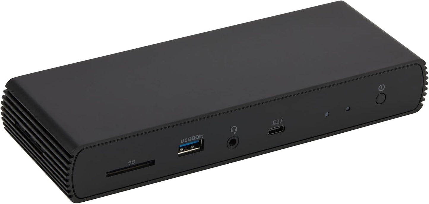 Amazon Basics Thunderbolt 4 Pro Docking Station, Dual 4K Monitor Support, 8K Display, 2xTBT4, 1xHDMI2.1, 3xUSB A 3.1, RJ45 Ethernet, Black, 7.86 x 2.95 x 1.23 inches