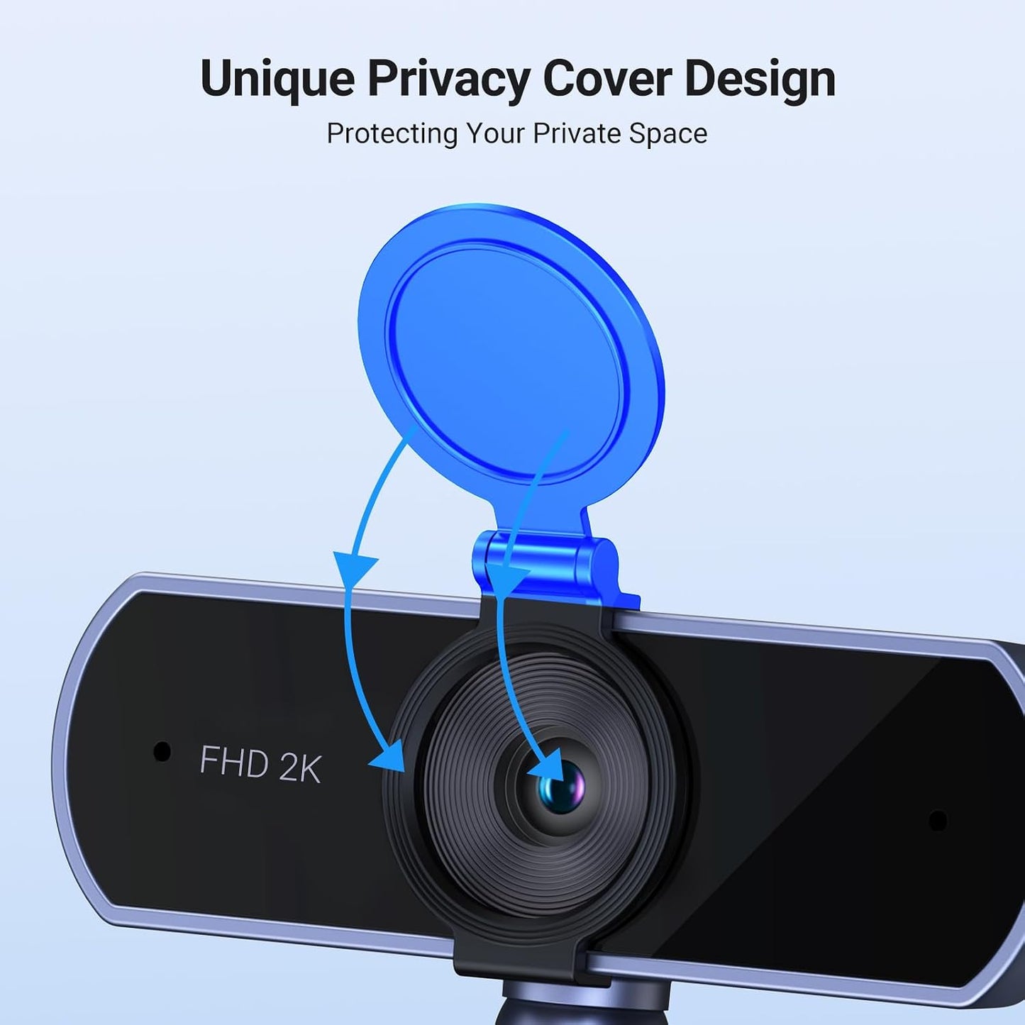 UGREEN 2K Webcam for PC Ultra HD 1080P Computer Webcam with Microphone | PC Camera with Privacy Cover, USB Web Camera for Streaming, Conference, Video Calling, Zoom,Teams, FaceTime