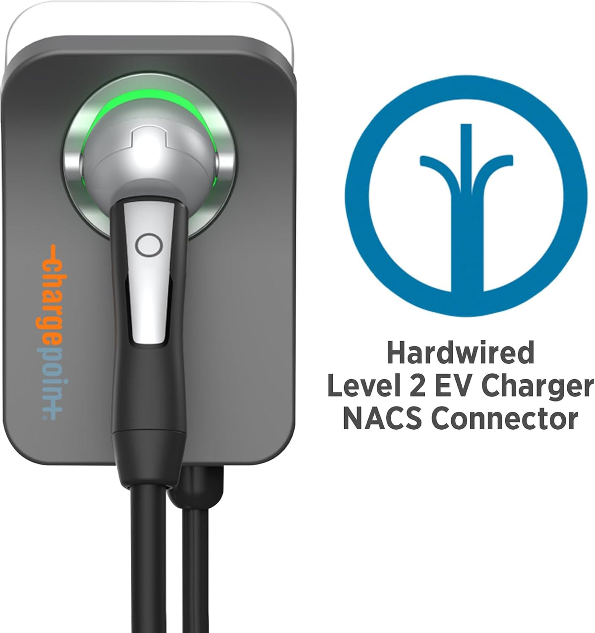 ChargePoint HomeFlex Level 2 EV Charger, Hardwired NACS Charging Station – Tesla Compatible, Fast Charge Solution for Electric Vehicles | Tesla Compatible, Fast Charge Solution for Electric Vehicles