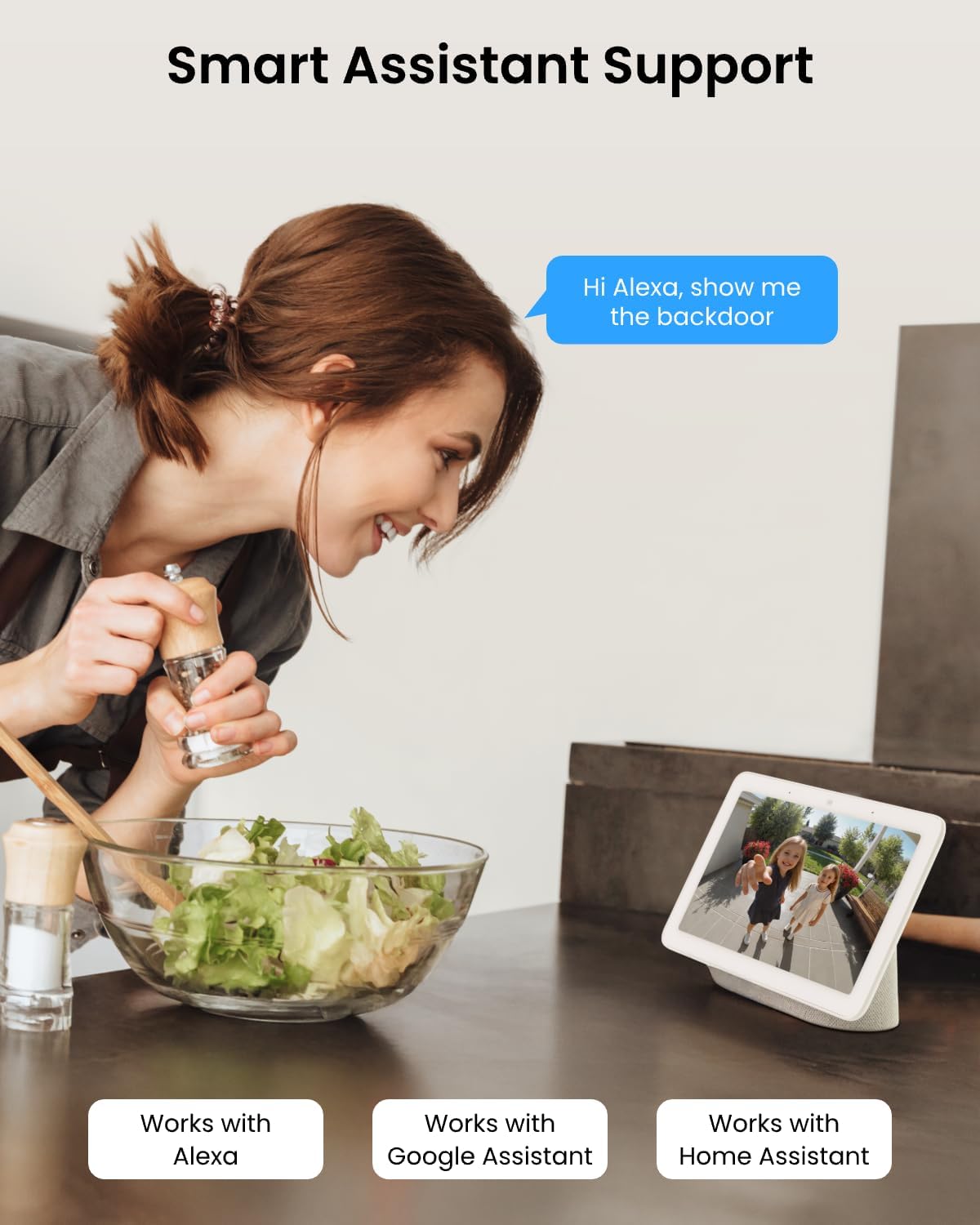 REOLINK Video Doorbell WiFi 2K Wired Camera, 4:3 Wide View Outdoor Camera