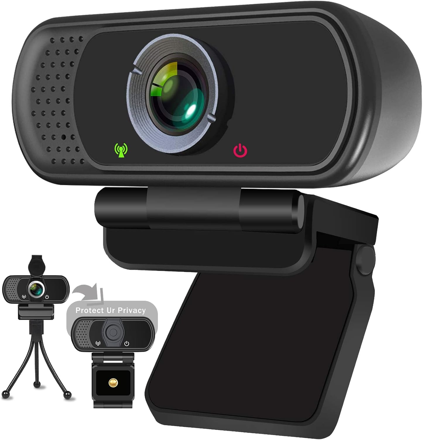 XPCAM HD 1080p Webcam with Microphone,USB Web Camera for Computer PC Laptop | PC Webcam with Cover/Tripod,110°FOV Wide Angle,Plug&Play Streaming Computer Camera for Laptop Mac Zoom,Teams,Twitch Gaming