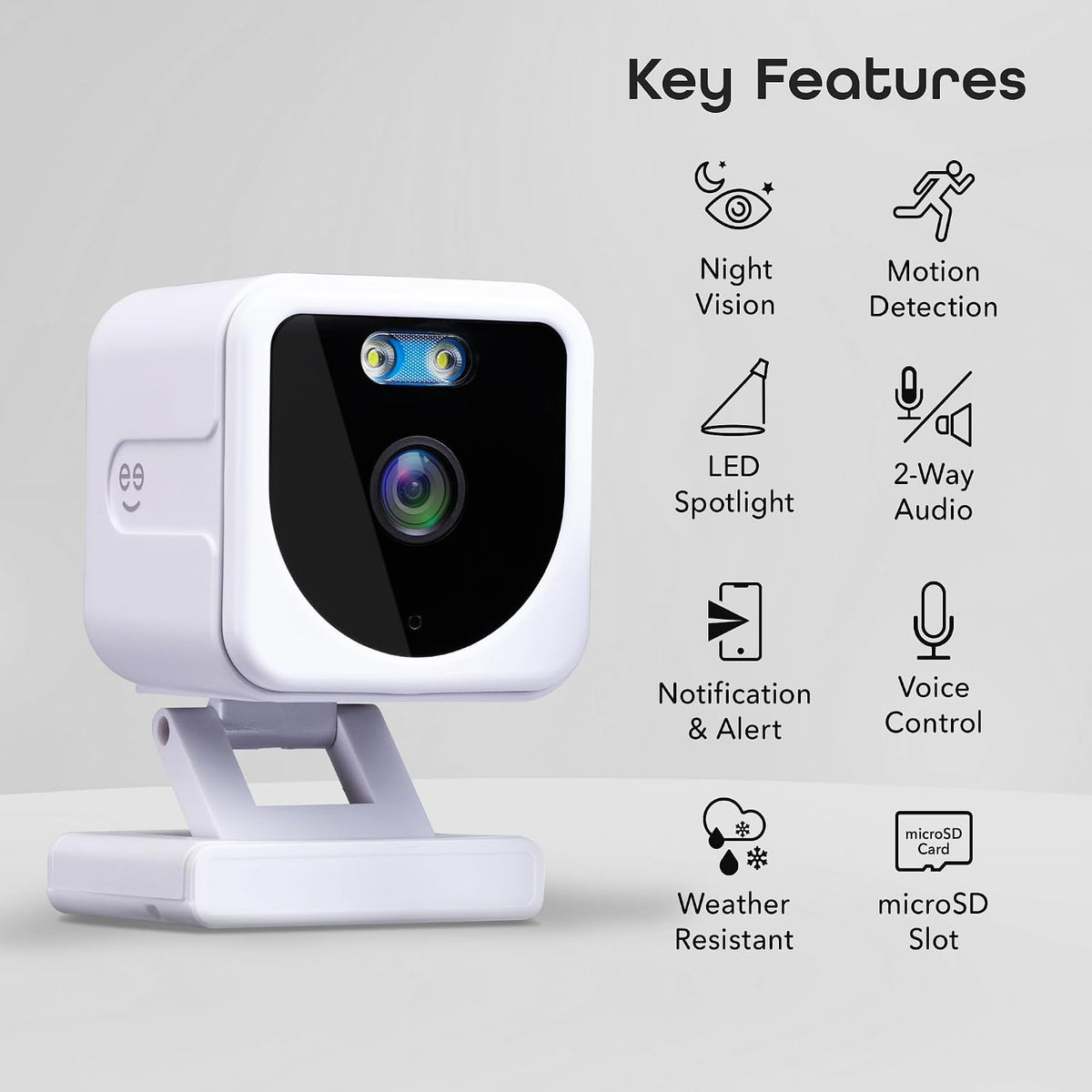 Geeni Mini 1080P Indoor/Outdoor Security Camera, Wi-Fi Cameras, 2-Pack