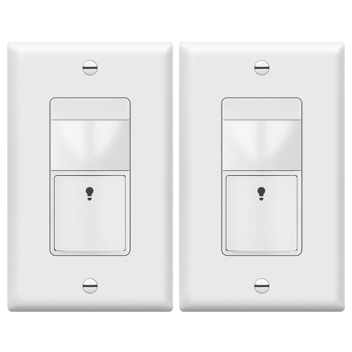 TOPGREENER PIR Motion Sensor Light Switch,No Neutral No Ground Wire, 2 Pack