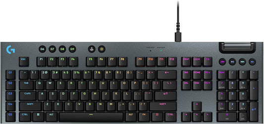Logitech G915 X Wired Gaming Keyboard (Linear)- Black | Low Profile, Mechanical Switches, Double-Shot PBT Keycaps, RGB lighting, Aluminum finish, PC/Mac Compatible