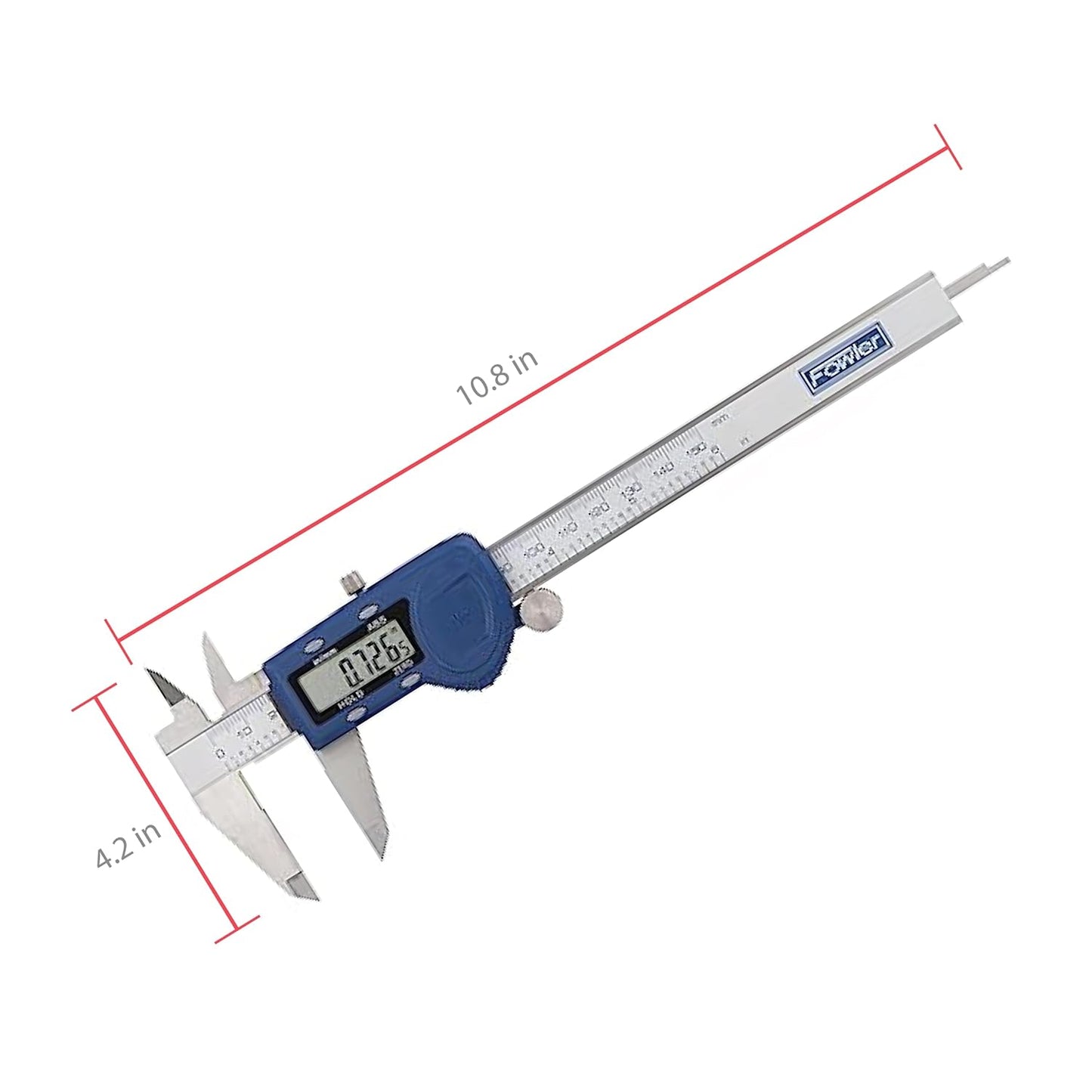 Fowler 54-101-150-2, Xtra-Value Cal Digital Caliper With 0-6"/150MM Measuring Range,Blue