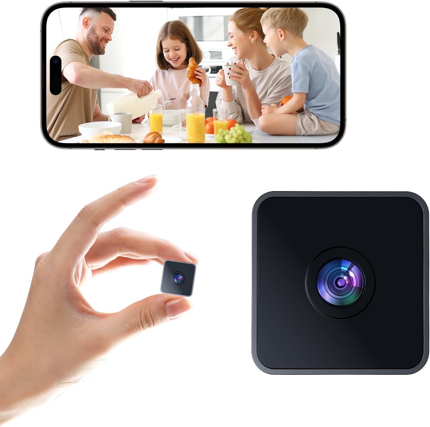 2K Security Cameras - Indoor Camer - Spy Cameras -Nanny Camera - WiFi Wireless Cam - HD Surveillance Cam - Home Camer for Pet/Baby - with Night Vision - -Motion Detection Surveillance Cameras