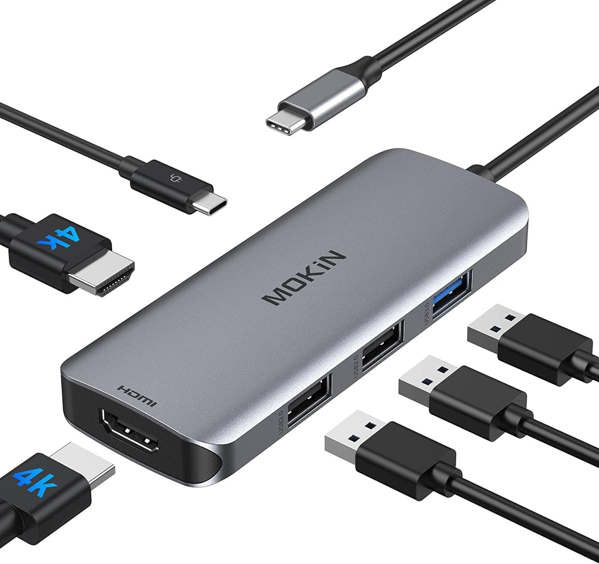 MOKiN USB C Docking Station Dual Monitor 2 HDMI for Dell/Lenovo/HP Laptop