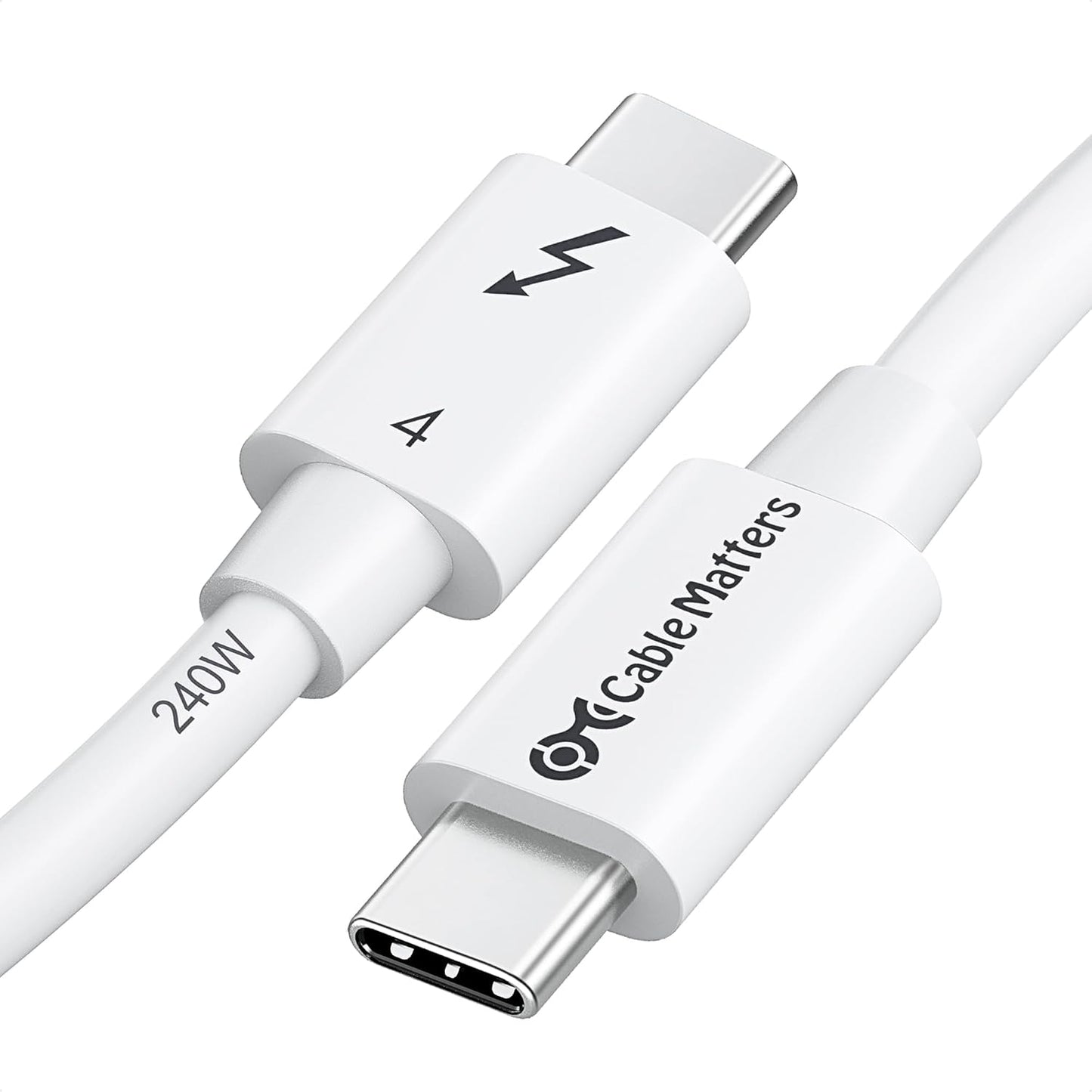 Cable Matters [Intel Certified] 40Gbps Thunderbolt 4 Cable, 3.3ft / 1m | Black, [8K@60Hz / 4K@240Hz, 240W Charging, 40Gbps Data Transfer], Compatible with Thunderbolt 3, USB4, USB-C