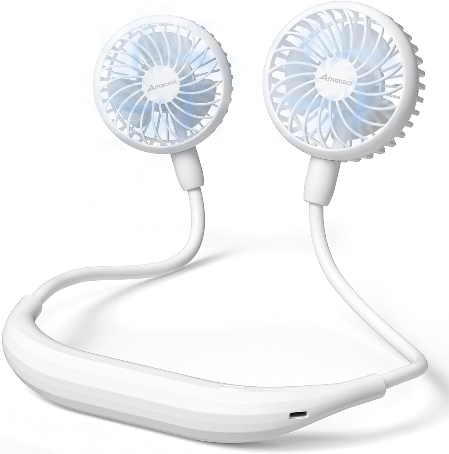 AMACOOL Portable Neck Fan, Lightweight Wearable with Hands-Free Comfort | 360° Adjustable Personal Fan with Ultra Quiet & Strong Wind, Gifts for Men Women Hot Flashes Cruise Travel Outdoor Sports