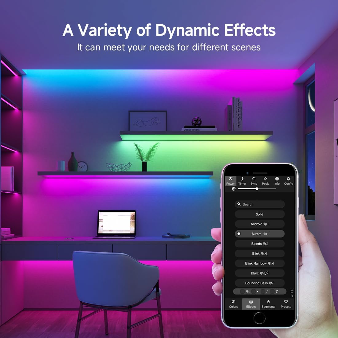 BTF-LIGHTING ESP32 WLED LED Strip Controller SP803E Built-in Mic DIY Dynamic Modes UART USB Type-C Download for WS2811,WS2812,SK6812,WS2814,WS2815 Addressable LED Strip/Matrix,PWM Dimming CCT RGB LED