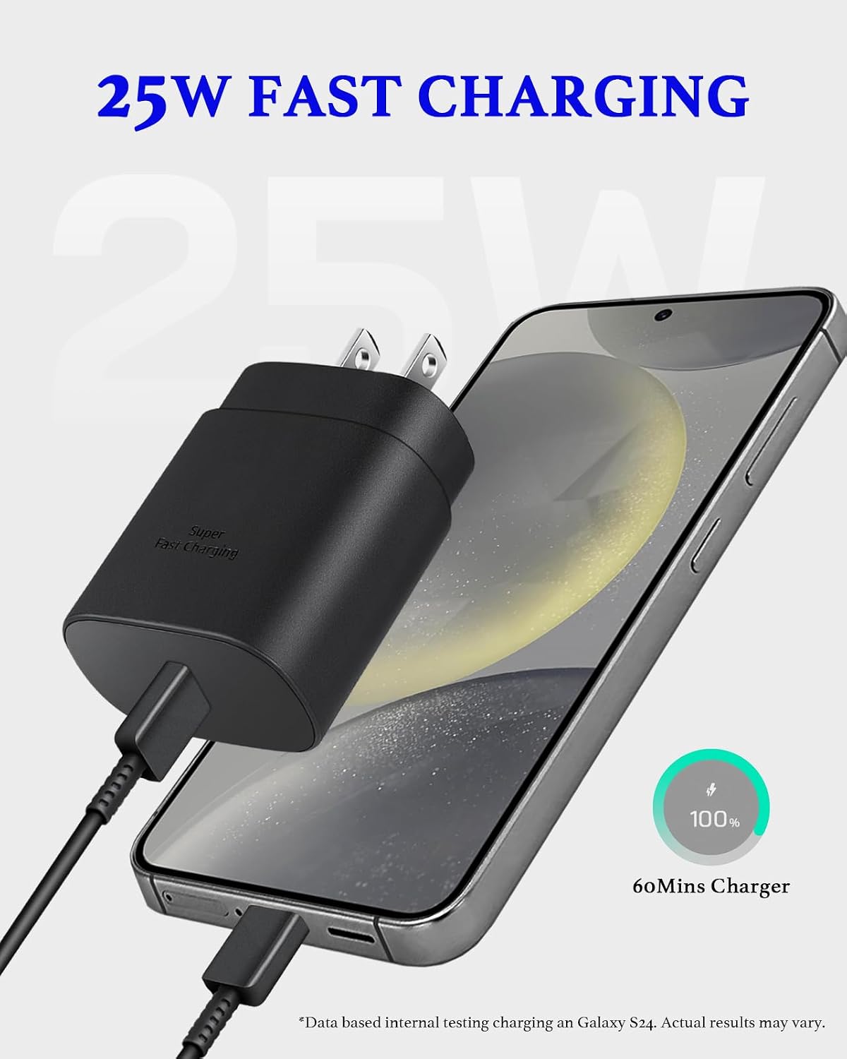 25W Long Type C Charger Fast Charging 10 ft USB C Fast Charger | for Galaxy S26/S25 Ultra/S25/S25+/S24 Ultra/S24/S24+/S23/S22 Ultra with Android Chargers Cord 10 Foot