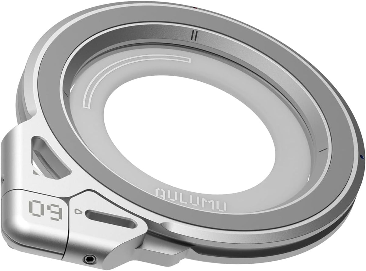 Aulumu G09 Magnetic Ring Grip | Omnidirectional Rotation | MagSafe Compatible | Aluminium Alloy Construction | Stable Dual-Sided Magnetic Attachment | Includes Handle Ring Phone Stand- Black