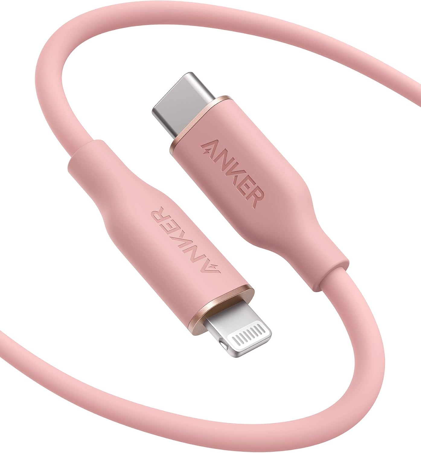 Anker USB C to Lightning Cable, MFi-Certified (3 ft, Midnight Black) | PowerLine III Flow Silicone Charging Cord, for iPhone 13 / 13 Pro, and More