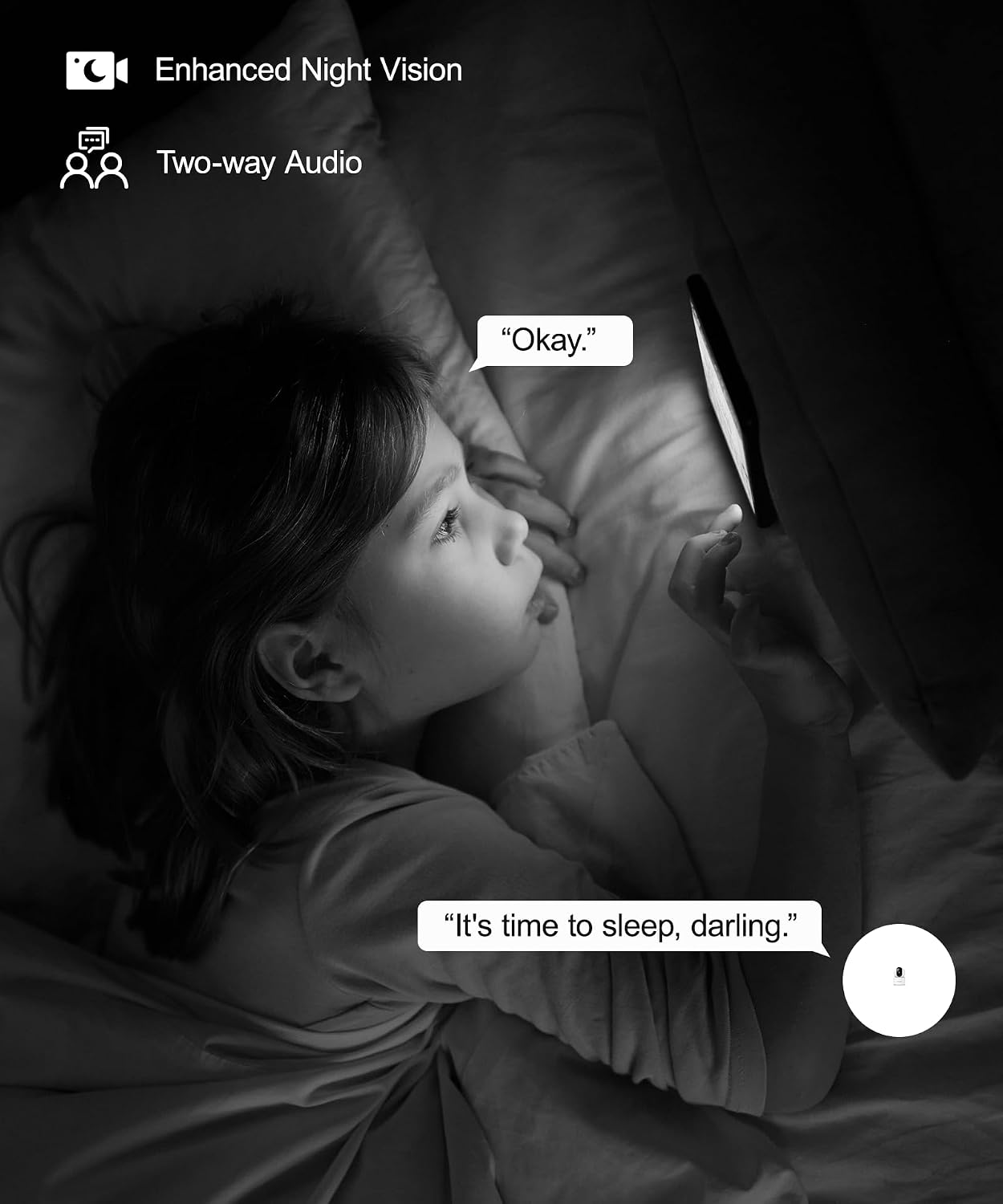 GALAYOU Indoor Cameras for Home Security/Baby Monitoring in 2K, G2 2Pack | Pet/Nanny Camera/Baby Monitor with Night Vision, Siren, 24/7 TF Card Storage, PTZ, Two-Way Talk, Wired Plug, 2.4Ghz Wi-Fi