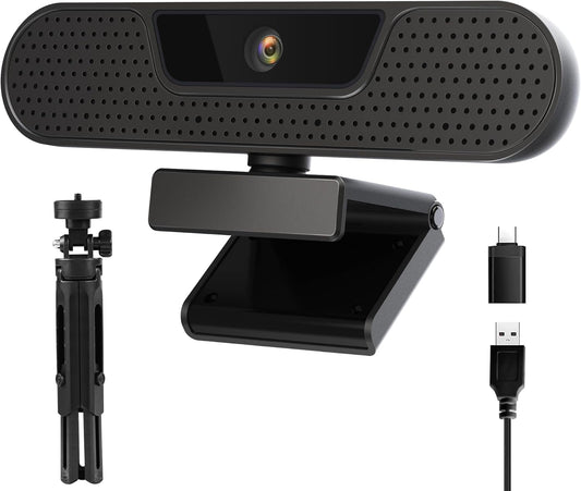 1080P Webcam with Microphone, 75°FOV FHD PC Camera with 1080P/60fps, Privacy Cover, Plug & Play USB Web Cam, Autofocus, 1080P/60fps External Webcam for PC, Computer Web Camera for Laptop, Mac, Zoom