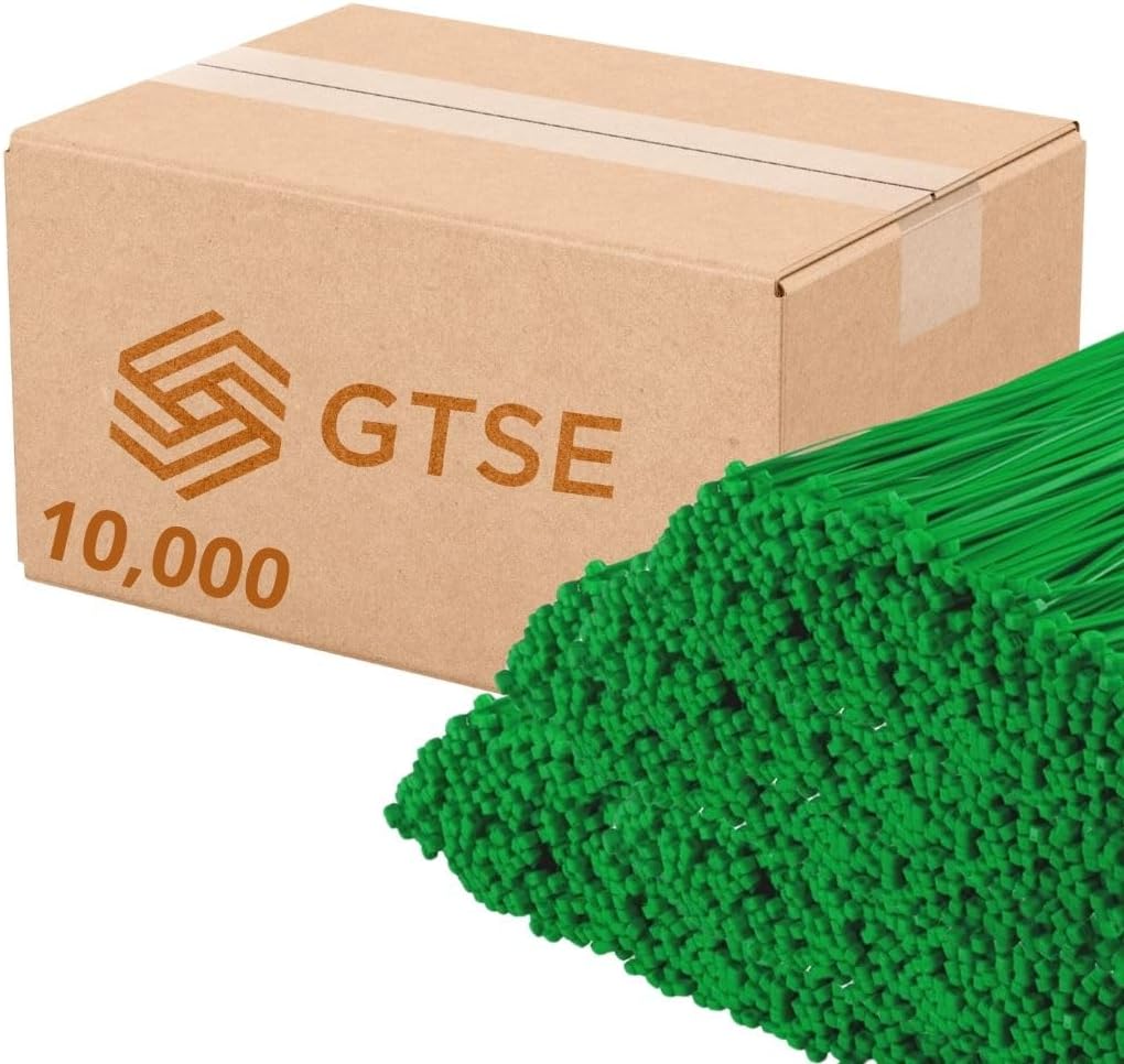 GTSE 14 Inch White/Clear Zip Ties, 100 Pack, 50lb Strength, UV Resistant Long Nylon Cable Ties, Self-Locking 14" Tie Wraps