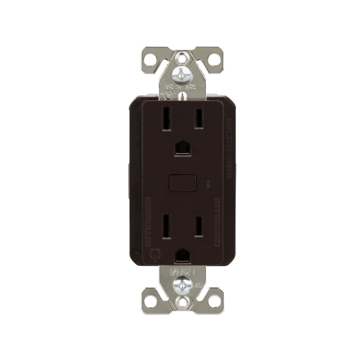Eaton Wi-Fi Smart Receptacle Works with Hey Google and Alexa, Brown