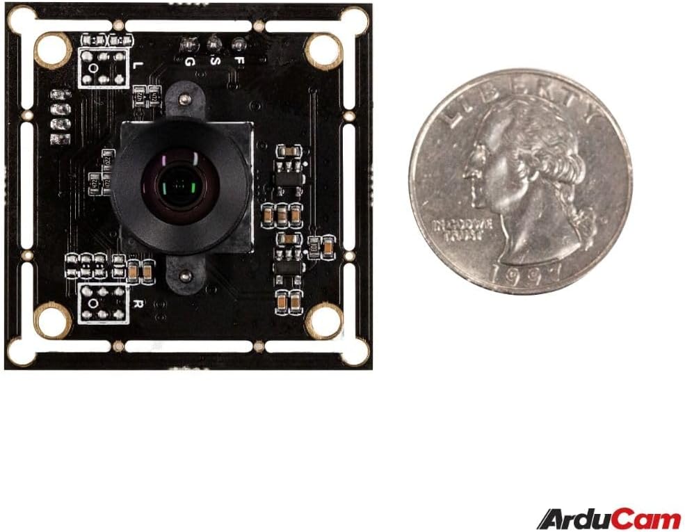 Arducam 100fps Global Shutter Color USB Camera Board, 1MP OV9782 UVC Webcam Module with Low Distortion M12 Lens Without Microphones