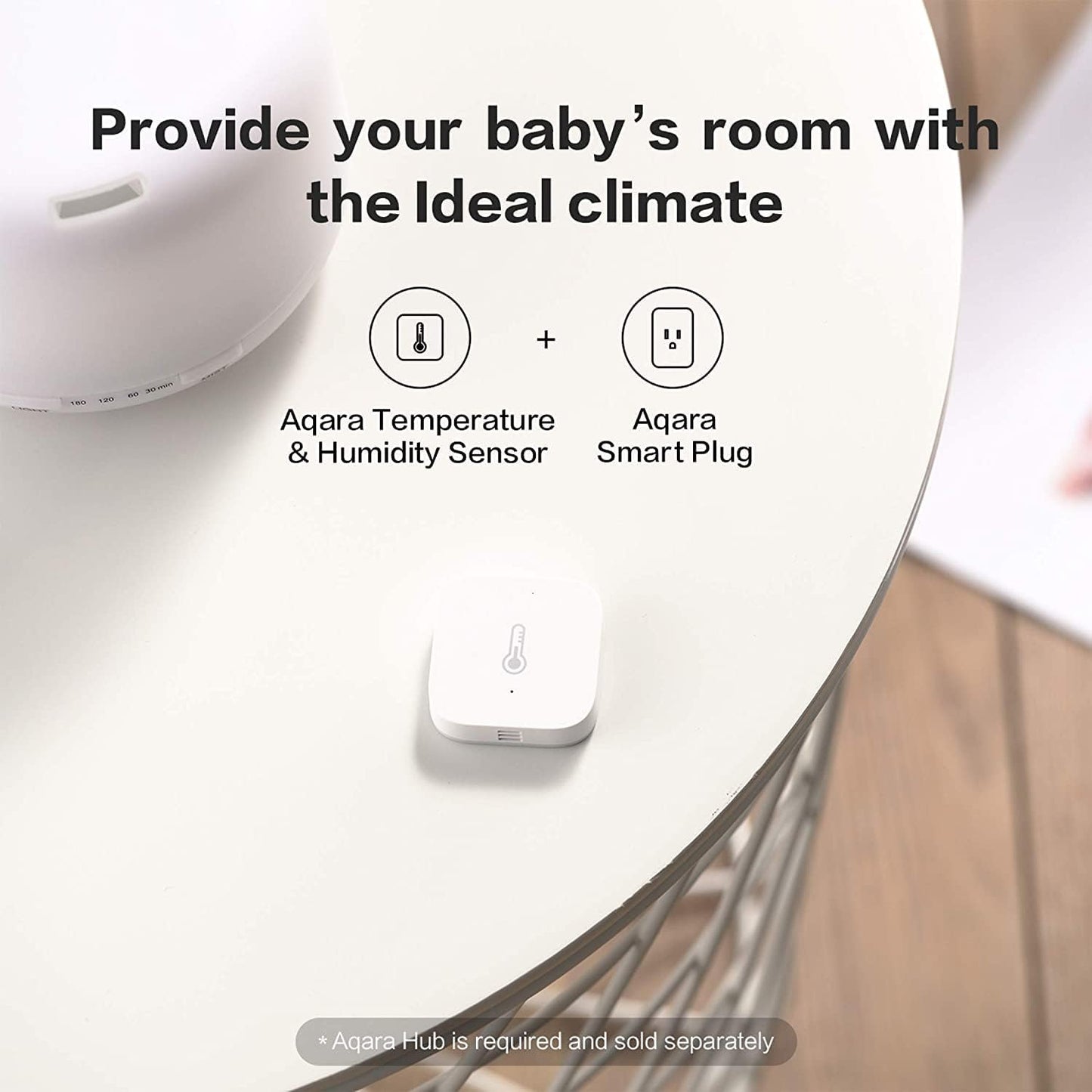 Aqara Zigbee Temperature and Humidity Sensor-3 Pack, Wireless Thermometer Hygrometer for Home Automation, Remote Monitoring, Aqara Hub Required, Compatible with Apple HomeKit, Alexa, Works with IFTTT