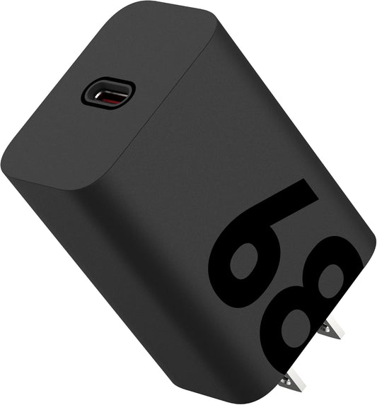 Motorola TurboPower 68W USB-C GaN tech Wall Charger - No Cable | Fastest for Moto G Stylus (2025/2026), Motorola Edge (Plus) 2022/2023, Edge 24/25/26, Razr+ 2024/2025, Razr Ultra, PD Devices