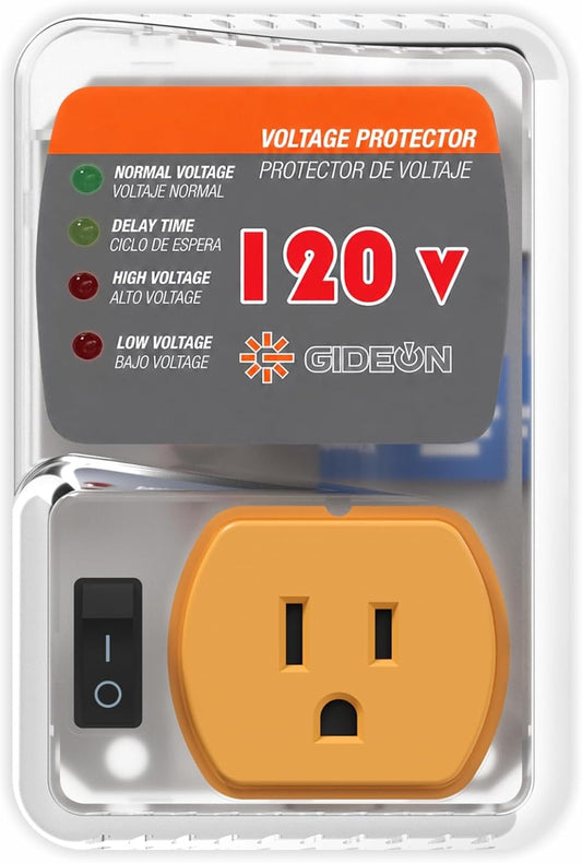 [ETL Listed] GIDEON Home Appliances Surge Protector, Single Outlet Voltage Protector with Adjustable Over/Under Voltage Protection, 140J 120V 15A 1800W Wall Plug