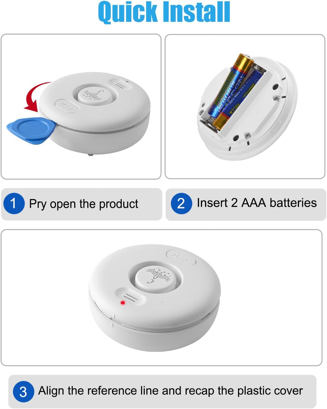 5 Pack Water Leak Alarm Detector, 120dB Loud Alert, IP66 Waterproof | Water Sensor, Sensitive Leak and Drip Alert, Easy Installation for Home, Basement Flood Prevention, Bathroom, Sink, Laundry