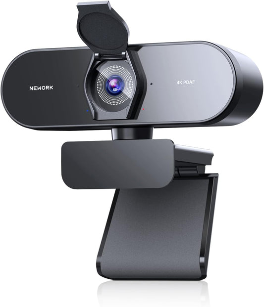 EasyCam 4K Webcam for PC - Ultra 4K HD, PDAF Autofocus, Dual Mics | Auto Light Correction, 79°FOV, Plug & Play, Privacy Cover, Computer Camera for High-End Business Meetings & Live Streaming