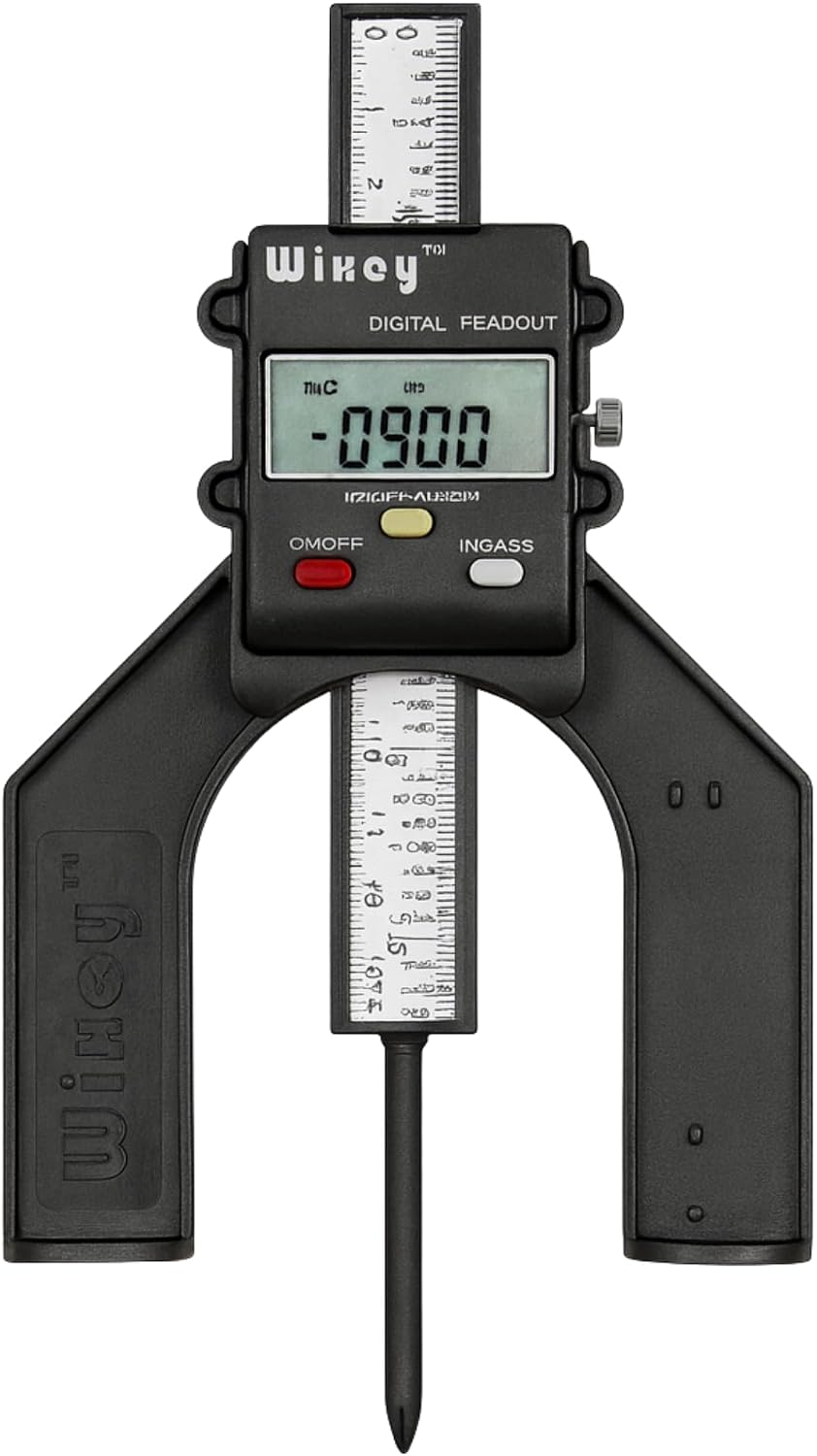 Mini Digital Height Gauge for Router Table & Table Saw Measuring Tool | Digital Height Gauge – Precise Height Measurement – Height Gauge – Easy-Read Display – Compact Woodworking Tool