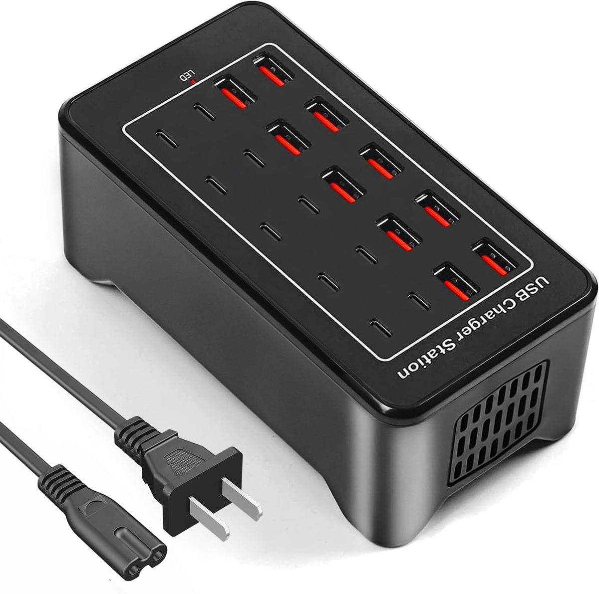 USB C Charger Station 150W, 30 Port USB Charger Block USB Charging Hub, Multiport USB C Charger Desktop Charger Compatible with iPhone 16/15/14/13/12/11, iPad, Tablets, Samsung GalaxyS23 S22,Phone