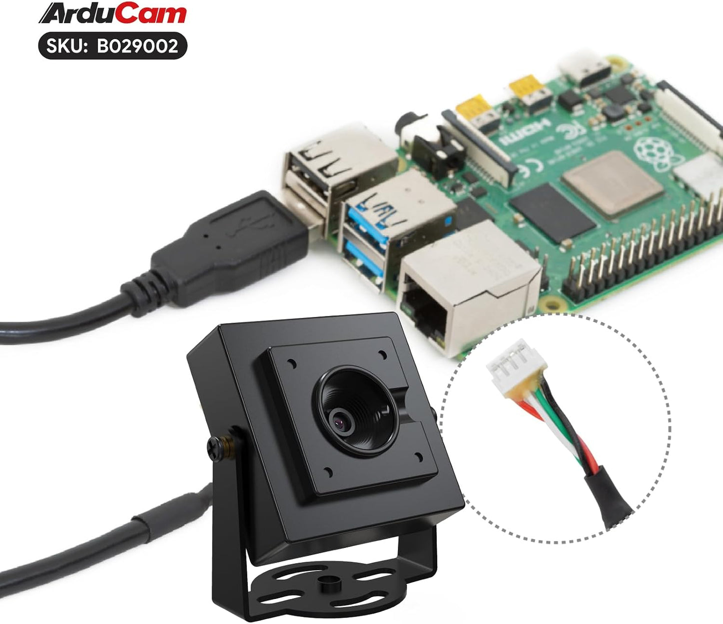 Arducam 4K 8MP Autofocus USB Camera Module with HDR, 1080P USB 2.0 Webcam, Lightburn Camera with Multiple preset AI Resolutions for Computer, Laptop, Raspberry Pi, Jetson Nano