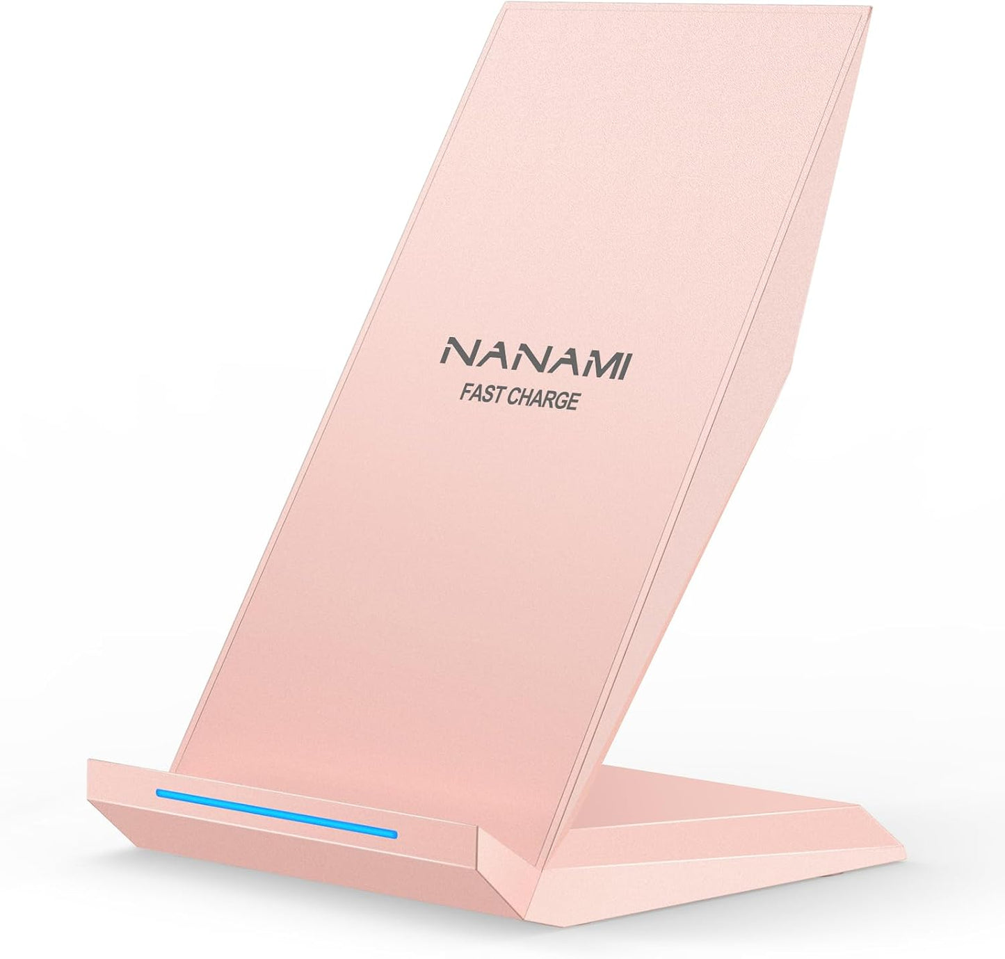 Fast Wireless Charger, NANAMI Wireless Charging Stand Compatible iPhone 17/17 Air/16/15/15 Pro/15 Plus/15 Pro Max/14/13, Nightstand Phone Charger Dock for Samsung Galaxy S26/S26+/S25/S24/S23/S22