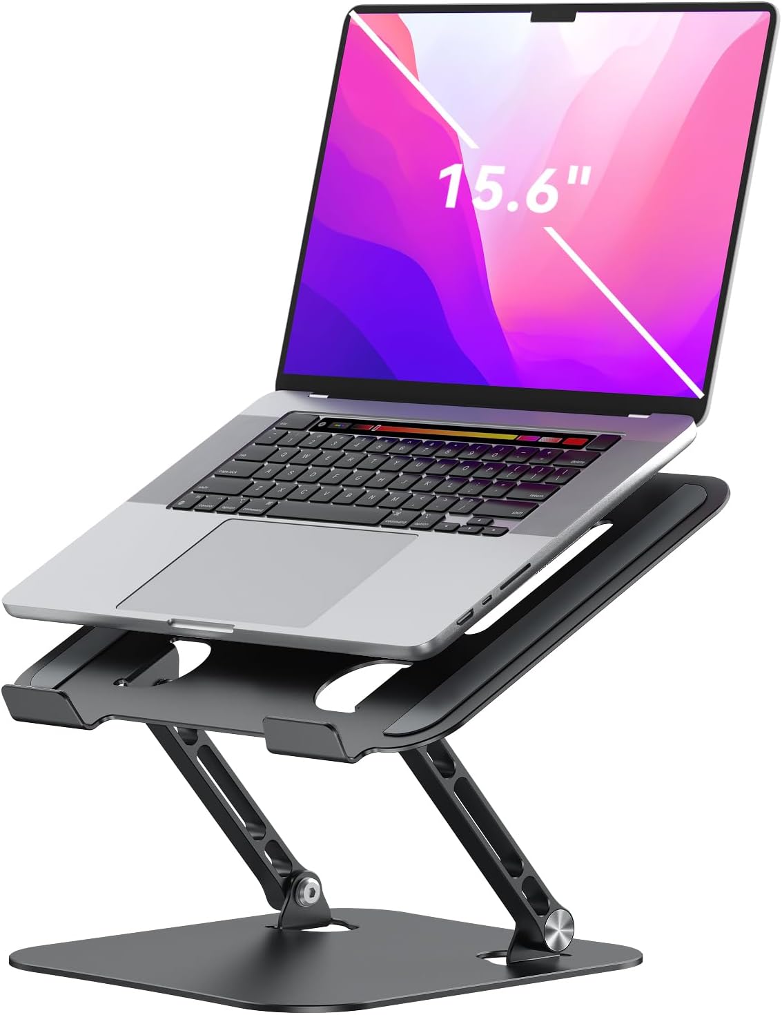 K&ZZ Laptop Stand for Desk, Adjustable Laptop Holder with Ventilated Cooling, Portable Desktop Book Stands Riser Compatible with 17.3 inch laptops