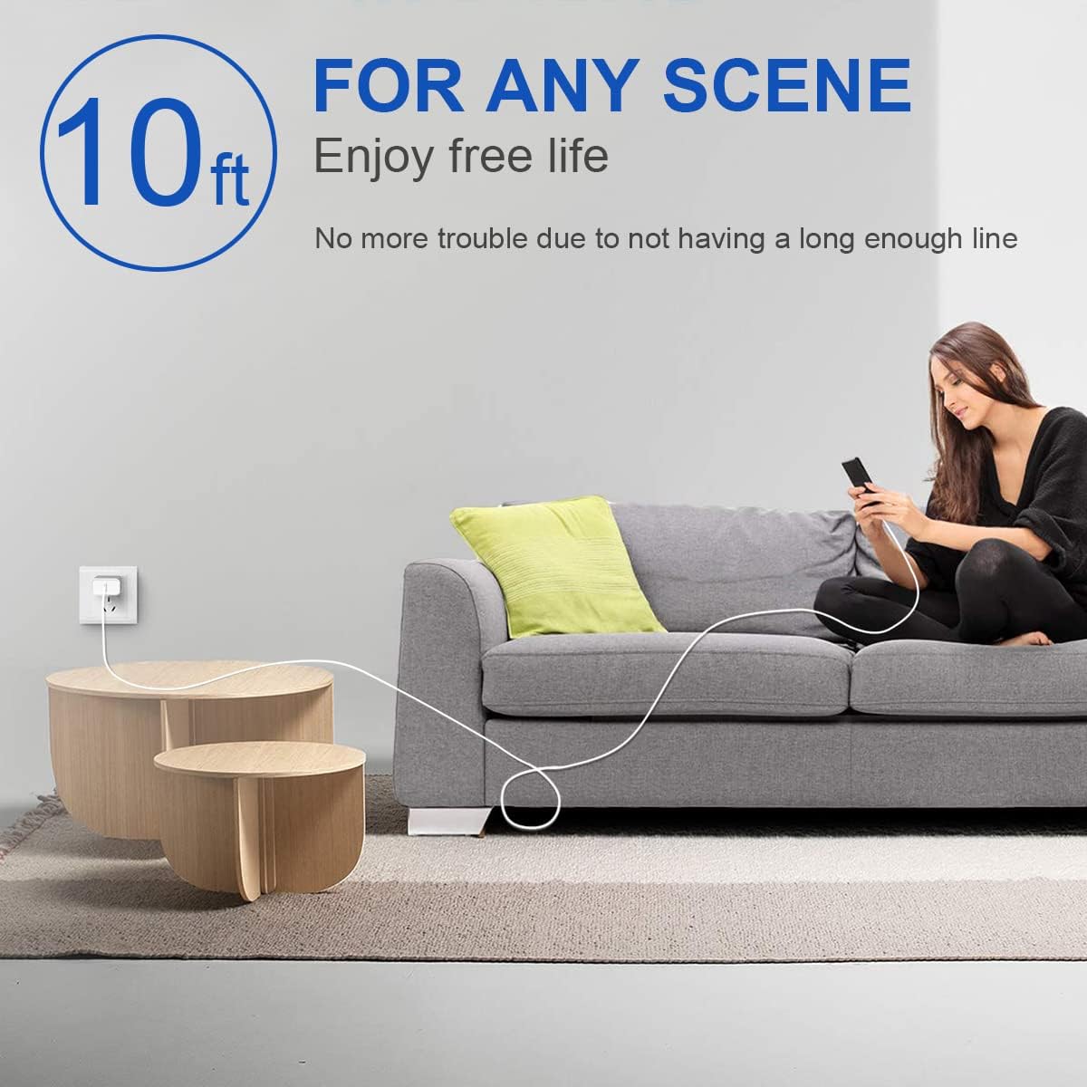Extra Long 10FT iPhone 14 13 12 Charger Fast Charging 2-Pack | 20W Super Fast Charger with Long Fast Charging Cable for iPhone 14/13/12/11 Pro Max,14 Plus,Mini,Pro/XS/SE/XR/iPad
