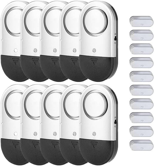 Window Alarm Sensors Door Alarms for Kids Safety , Home Security for Pool, Burglar Alarm, Dementia Patients Open (10Pack)