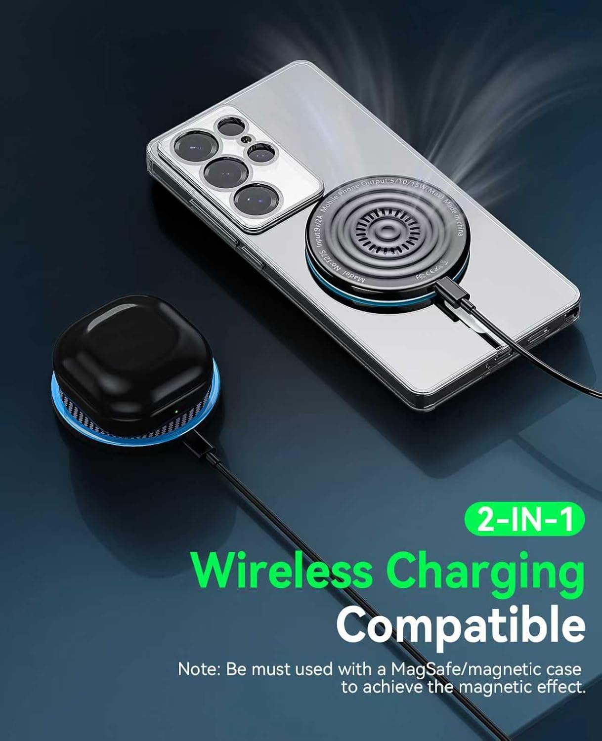 Wireless Charger for Samsung 2Pack 6FT 15W Samsung Magnetic Magsafe Charger | Wireless Charger Fast Charging Pad for Samsung Galaxy S26/S25 Ultra/S24/S23/S22/S21/S20 Google Pixel 9-7Pro (Strong Magnet)
