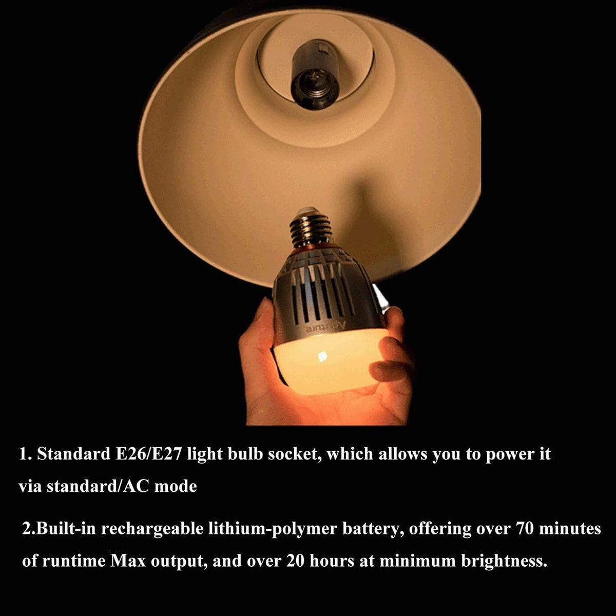 Aputure Accent B7C Smart Led Light Bulbs 7W RGBWW,App Control Video Light