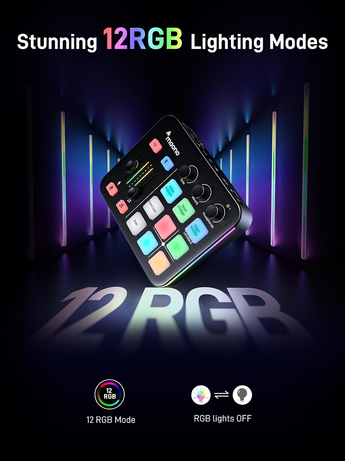 MAONO G1 NEO & PD200XS Gaming Bundle: Audio Mixer and XLR Dynamic Mic | noise reduction, live podcast sessions, recording, creator desk setup, fun controls, complete starter streaming workflow