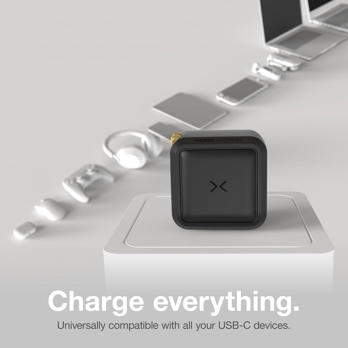 NOCO XGrid X65 65W USB-C GaN Wall Charger Block with Power Delivery | Dual USB-C Port, PD 3.0, QC 4.0+ & PPS Fast Charging, Foldable Compact Design, Charges All USB-C Devices, UL Certified