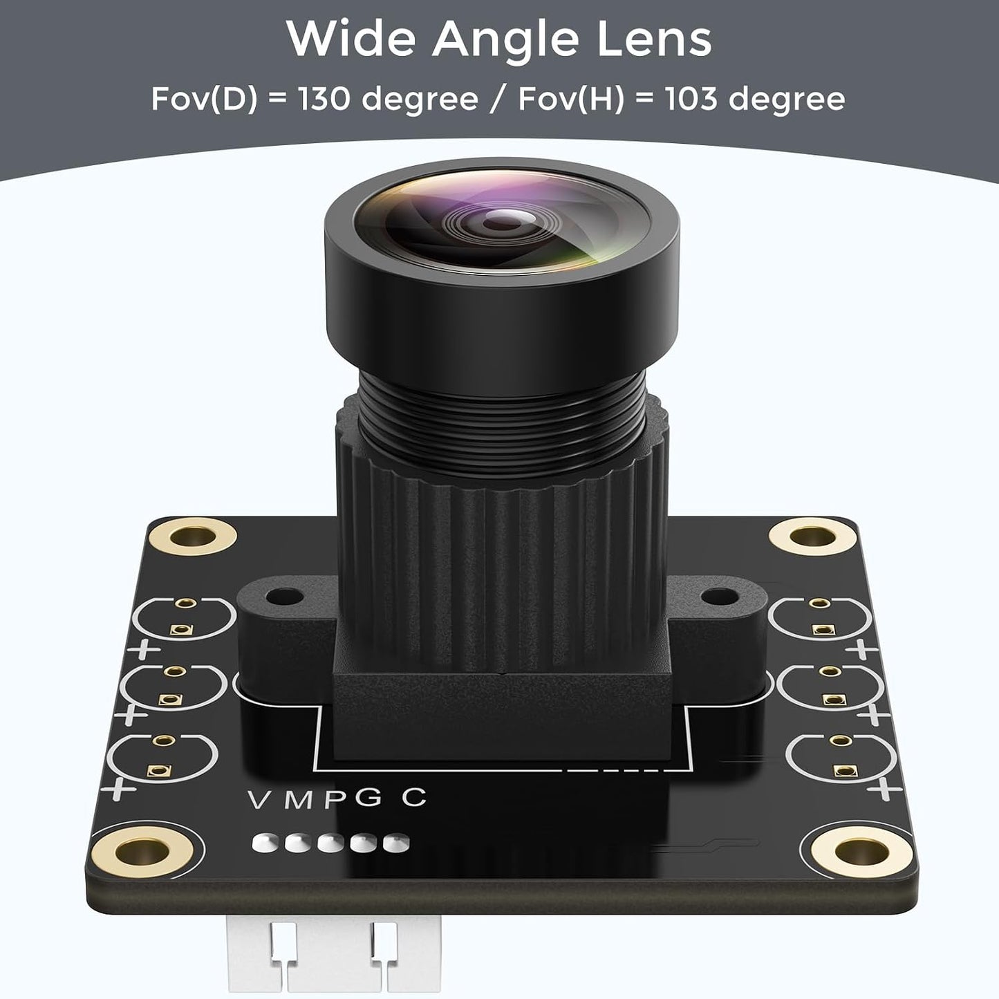 1080P USB2.0 UVC Camera, 130° Wide Angle Camera, Plug & Play for PC, Raspberry Pi, Jetson Nano and SBCs. Support Windows, Linux, Android and Mac OS.