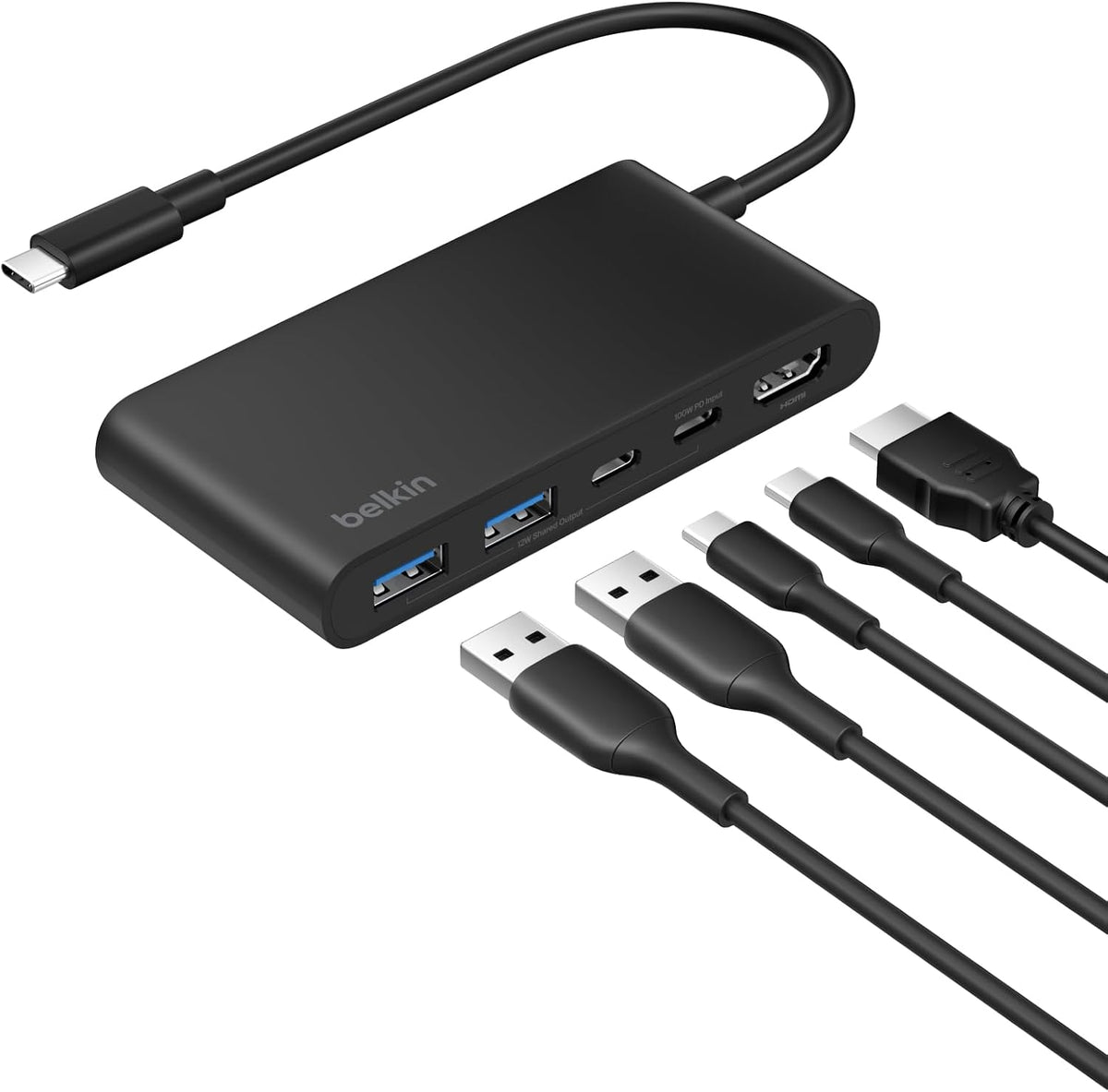 Belkin USB-C Hub 5-Port 4K HDMI 2.0 100W PD for MacBook, iPad & laptops