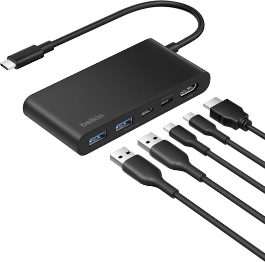 Belkin USB-C Hub 5-Port 4K HDMI 2.0 100W PD for MacBook, iPad & laptops