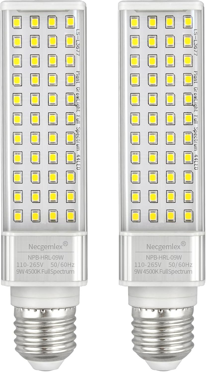 Smart LED Grow Light Bulbs for Gooseneck Clamp Light - Dimmable, Sun Mode Dimming, Auto On/Off Timer, Remote Control - Full Spectrum for Indoor Plant Growth - Mimics Real Sunshine