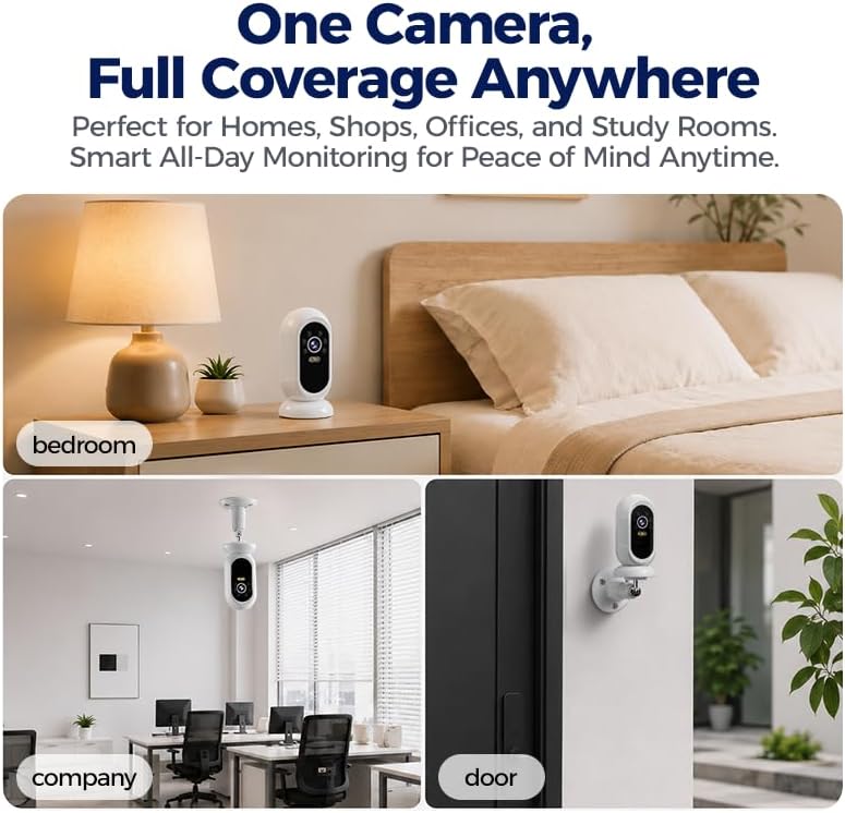 2K Indoor Security Camera, 2.4GHz Wireless Camera Home Security Pet Camera