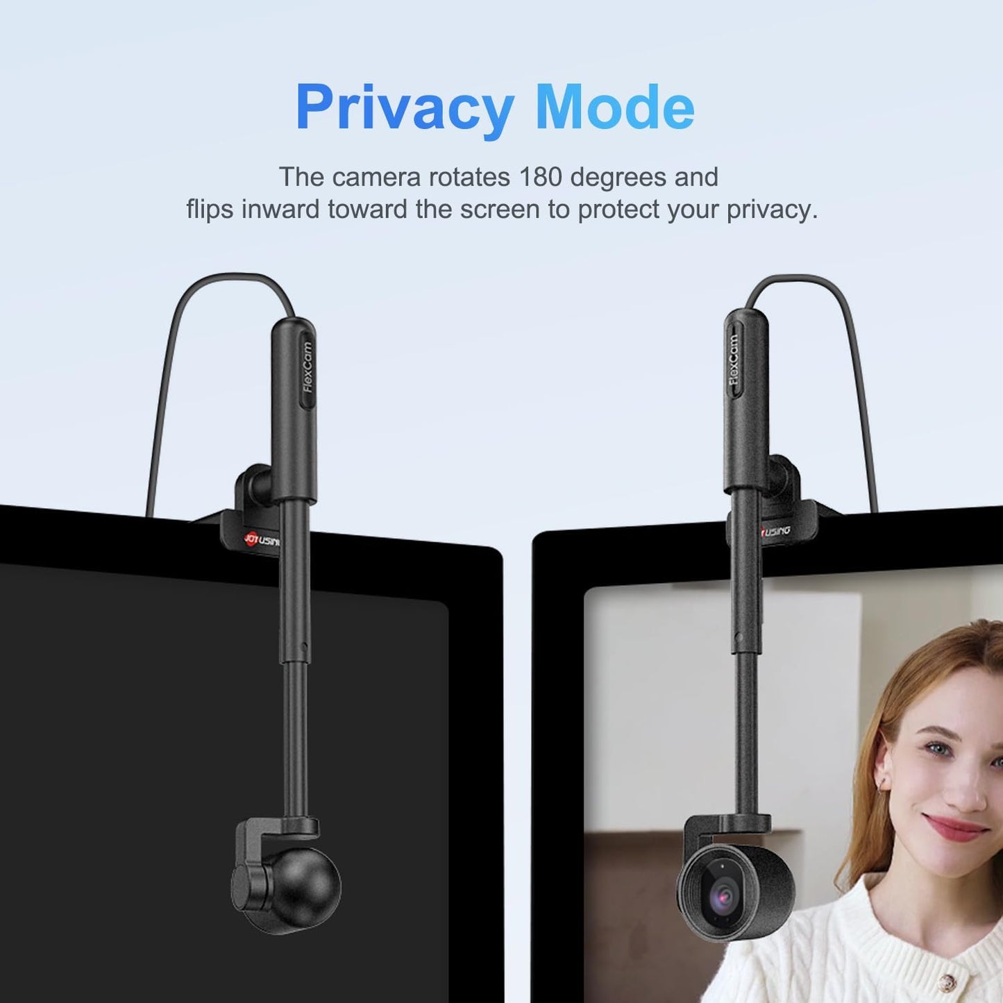 JOYUSING FlexCam10 4K Eye Contact Webcam for PC, 4 Modes in 1 Webcam with Microphone, PDAF Autofocus, 2 Noise-Cancelling Mics, 79° FOV, for Conference, Streaming, Facetime Zoom/Teams/Google Meet
