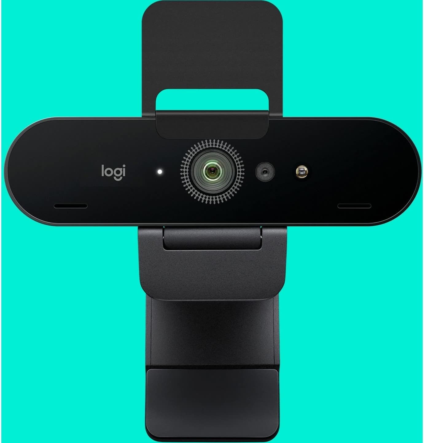 Logitech Brio 4K Ultra HD Webcam | Noise-canceling mics, auto light correction, wide field of view, adjustable mounting clip