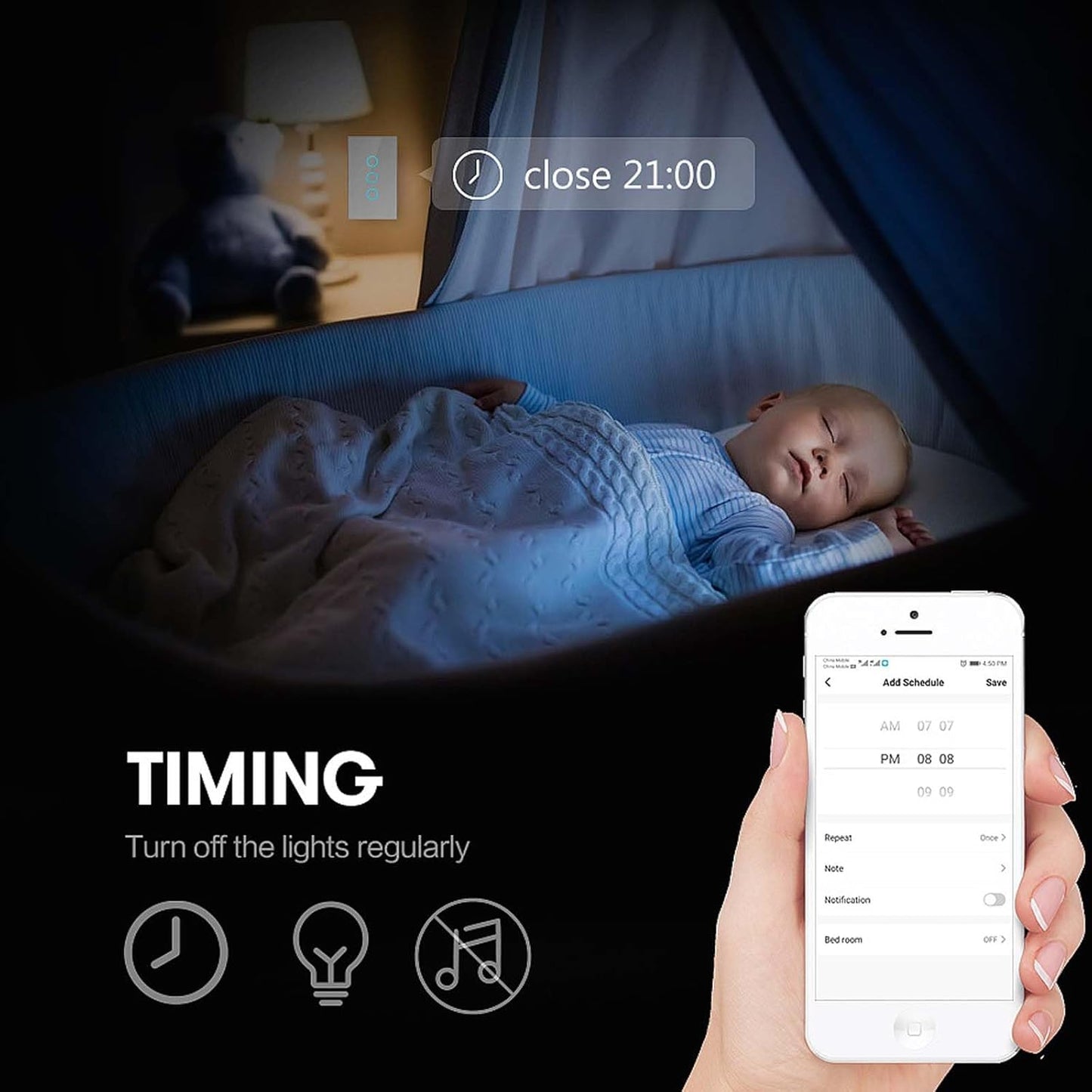 2.4GHz WiFi Smart Wall Touch Light Switch (Glass Panel, Alexa Multi-Control Compatible, Compatible with Multiple Platforms) (Wall Switch 2 Gang)