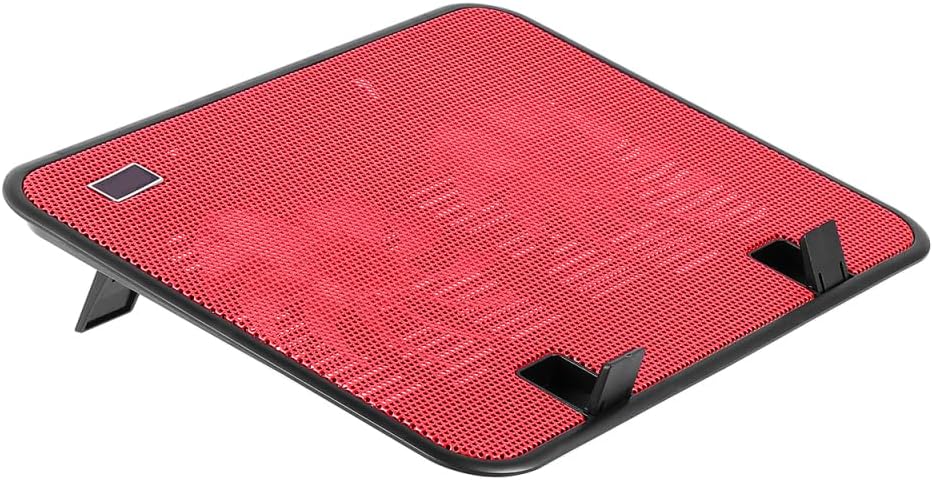 TEHAUX Notebook Cooler Dual Fan USB Laptop Cooling Pad Slim Lightweight Laptop Slim Stand with 8/16 Adjustable Angles Anti-Slip Panel for Office Travel Bed and Gaming Use