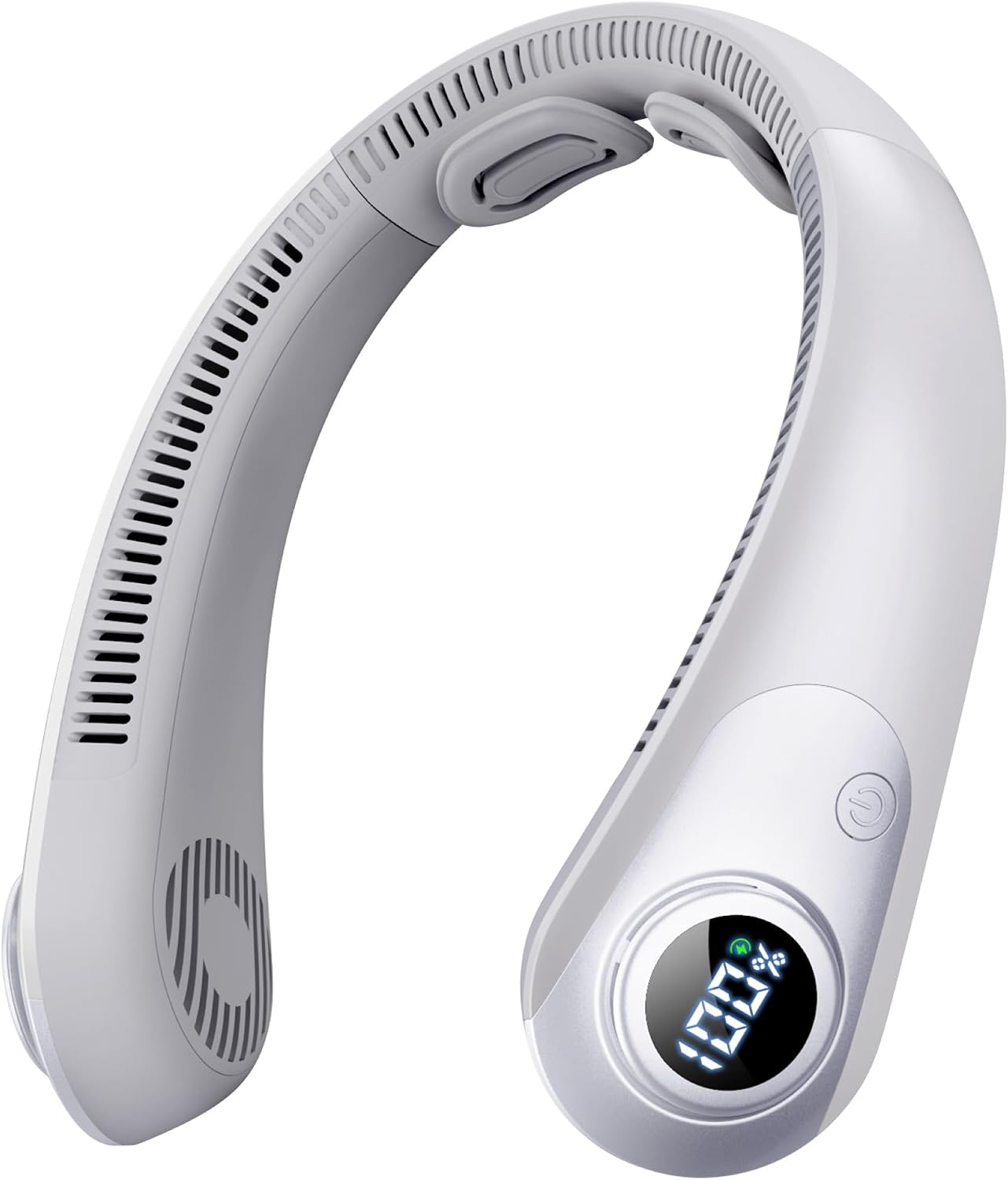 Portable Neck Fan that Blow Cold Air, LED Display, Rechargeable Hands-Free Wearable Cooling Personal Fan, 5 Speed, Neck Support, Bladeless Neck Air Conditioner, Gifts for Women/Men, Hot Flashes