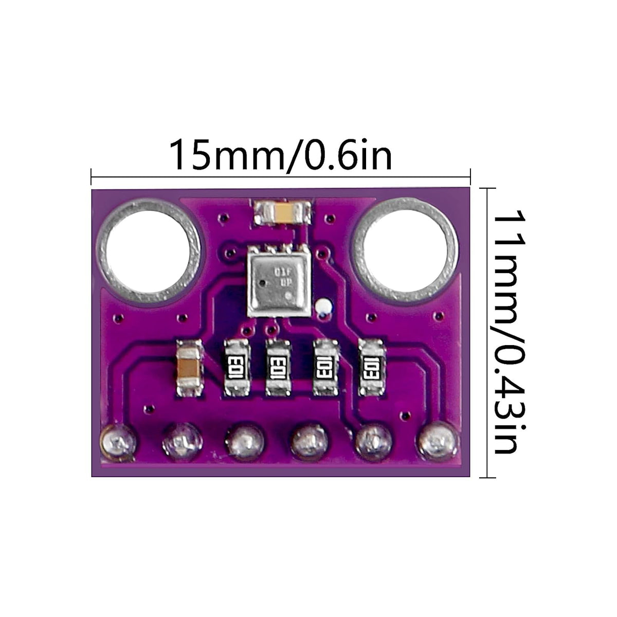 2PCS BME280 3.3V Sensor Module Pre-Soldered High Precision Atmospheric Pressure Sensor GY-BME280-3.3 Temperature Humidity Sensor Module for Raspberry Pi and Other MicroControllers