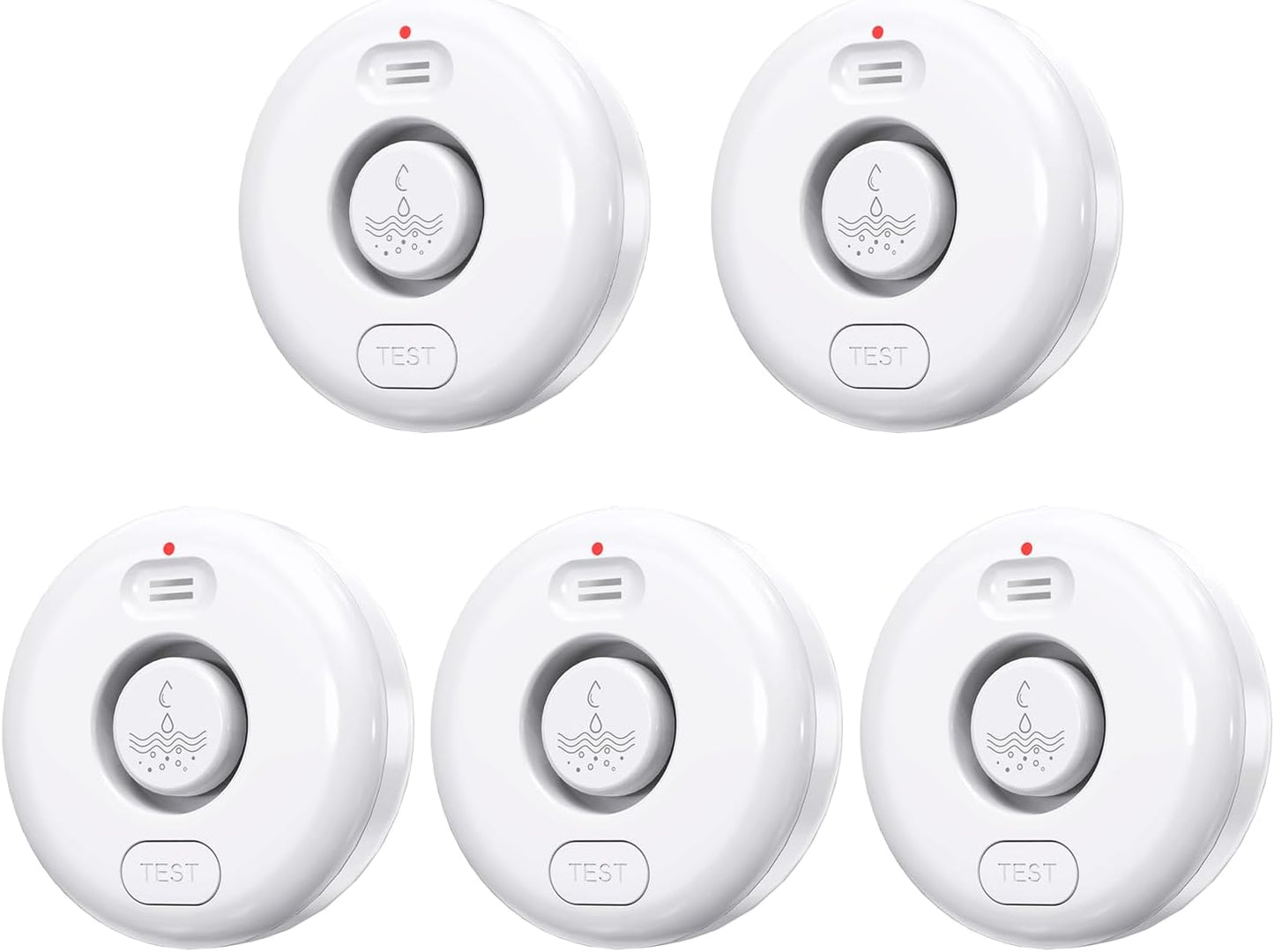 5 Pack Water Leak Alarm Detector, 120dB Loud Alert, IP66 Waterproof | Water Sensor, Sensitive Leak and Drip Alert, Easy Installation for Home, Basement Flood Prevention, Bathroom, Sink, Laundry